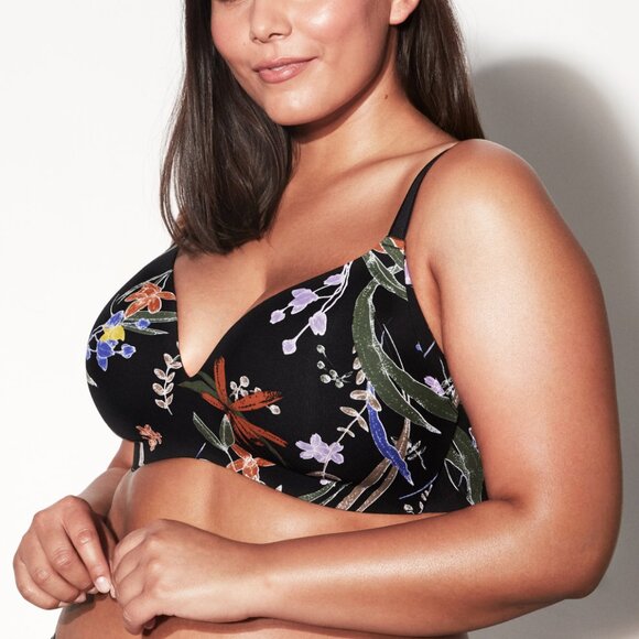 KNIX Wingwoman Contour Side Coverage Bra - Floral Night Garden - Picture 3 of 5